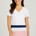 Women Soft Cotton Color Block T-Shirt