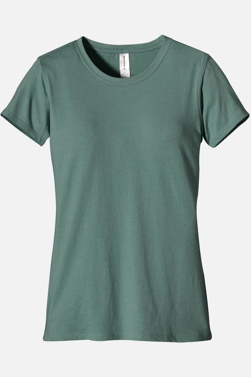 Women Blue Sage Organic Cotton T-Shirts
