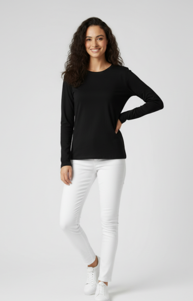 Women Long Sleeve Organic Cotton T-Shirts