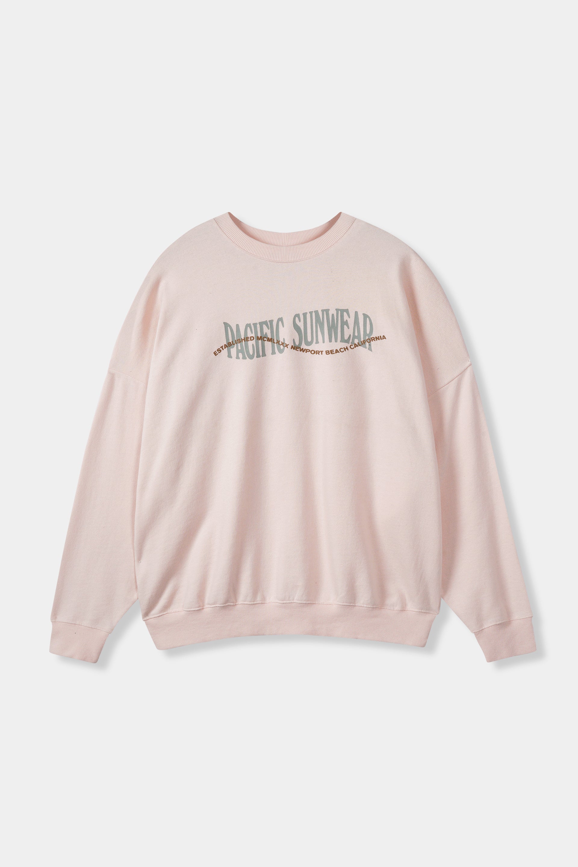 SWEATSHIRT Over sized, drop shoulder, Peachy Pink Fleece