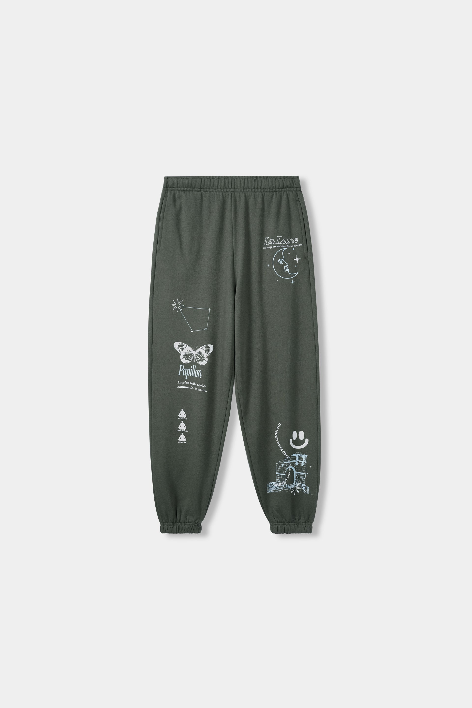 SWEATPANTS Joggers Olive Green Fleece