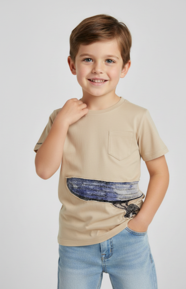 Skateboard Crew Khaki Boy's Tee USSB15-TEE-02