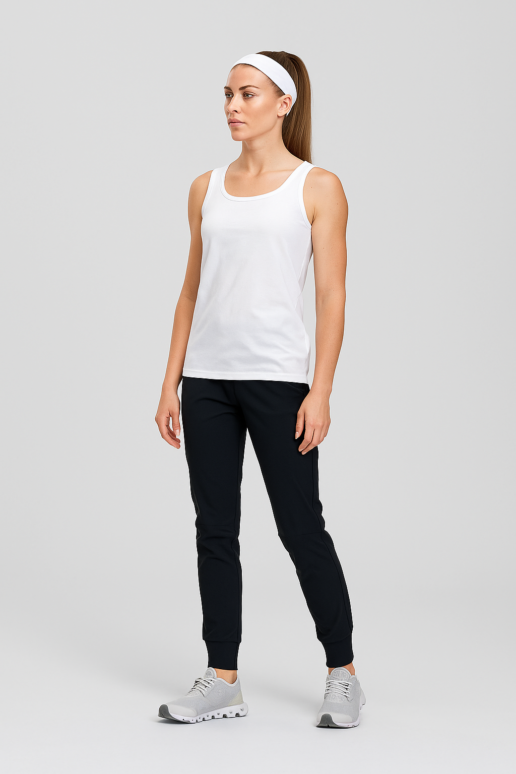 Women's Premium Quality Soft Cotton White tank top