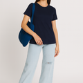 Women  Navy Organic Cotton T-Shirts