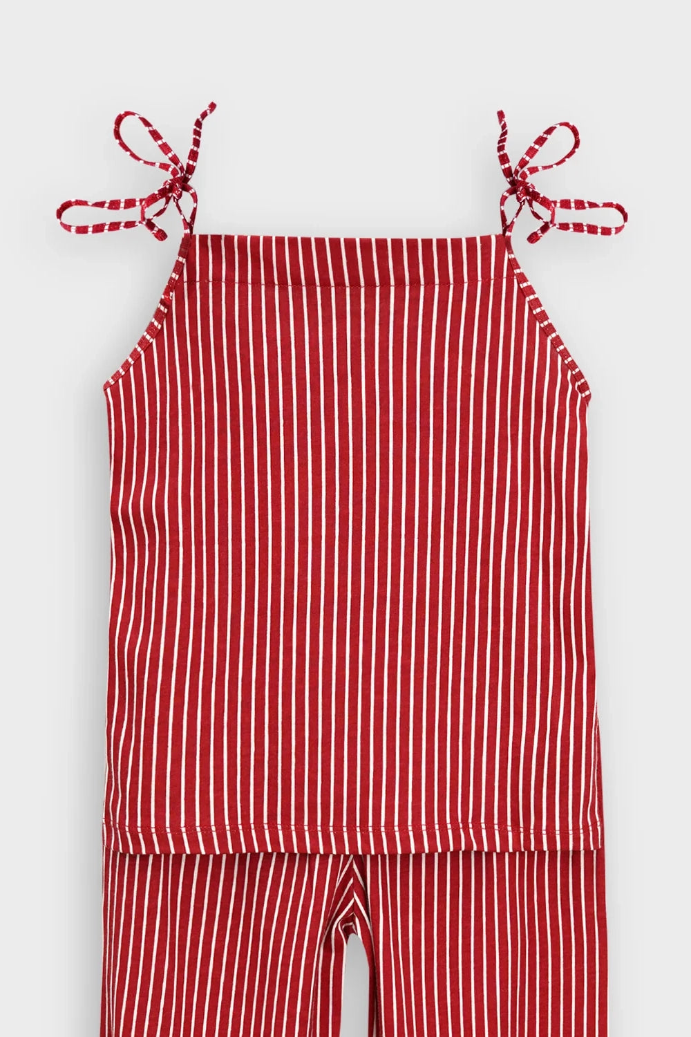 Girls Soft Cotton Stripes Tank Top Set