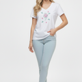 Women Soft Cotton Graphic White T-Shirt