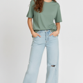 Women Blue Sage Organic Cotton T-Shirts
