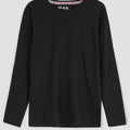Black Soft Cotton Full Sleeve Women's T-Shirt