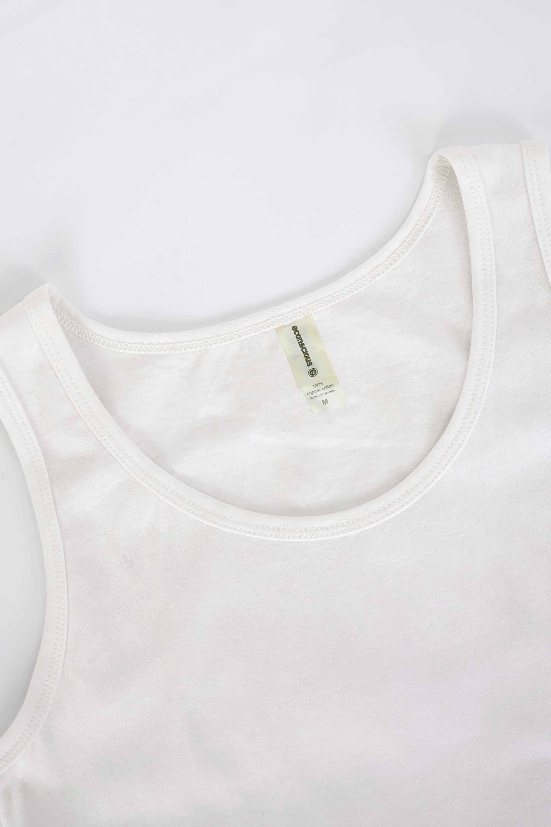 Women's Premium Quality Soft Cotton White tank top