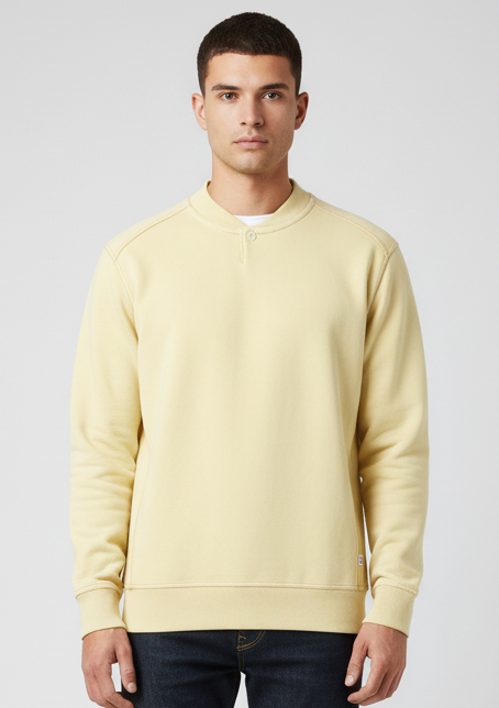ONE BUTTON SWEATSHIRT