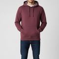 Men Pull-Over Berry Fleece Hoodie