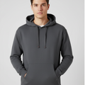 Men Pull-Over Charcoal Fleece Hoodie