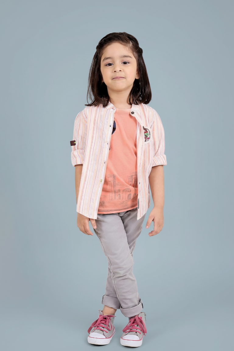 Pink Zebra Crossing Girl's Shirt
