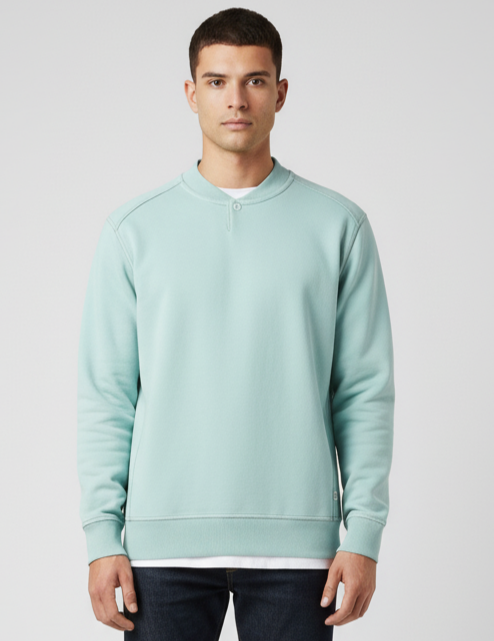 ONE BUTTON SWEATSHIRT
