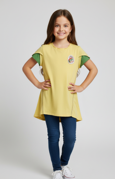 Travel Tulip Yellow Girl's Top USSG15-TOP-01
