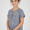 Tipsy Topsy Turvy, Girl's Top (Heather Grey)