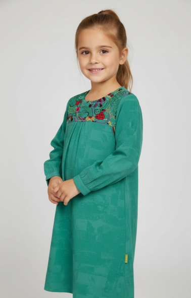 Veggies In A Pod, Girl's Dress (Greens)
