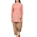 Song Of The Cranes Tunic- Coral - SHUBINAK.COM