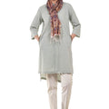 Runnel Course Kurta - Blue - SHUBINAK.COM