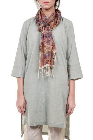 Runnel Course Kurta - Blue - SHUBINAK.COM