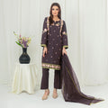 Elegant Embroidered Black Two-Piece Suit