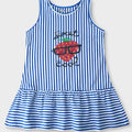 Girls Soft Cotton Printed Striped Frock