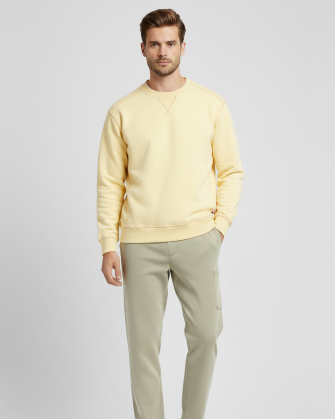 ONE BUTTON SWEATSHIRT
