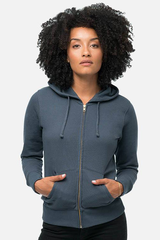Women Soft Cotton Full Zip Pacific Hoodie