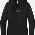 Women Soft Cotton Full Zip Black  Hoodie