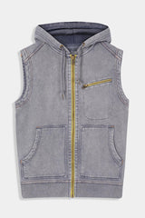Washed Knit Vest HOODY
