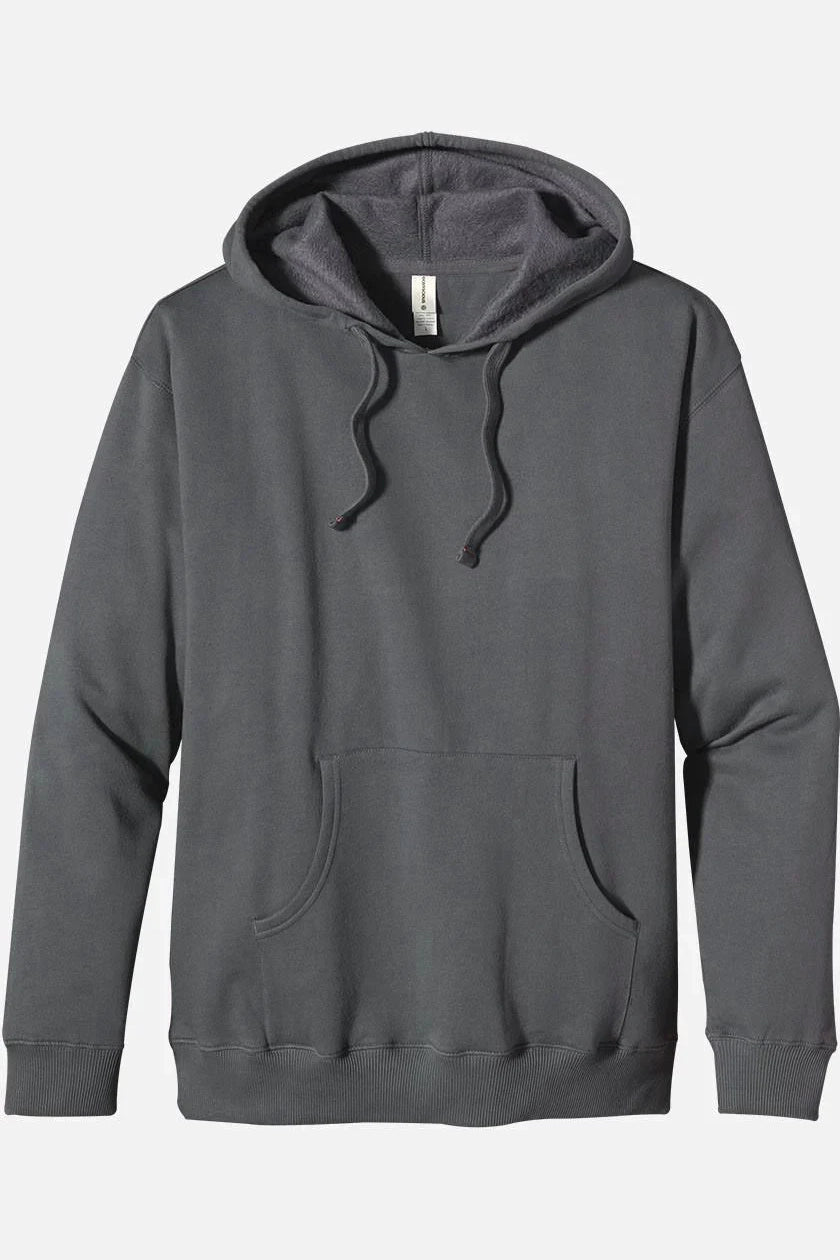 Men Pull-Over Charcoal Fleece Hoodie