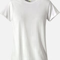 Women Round Neck White Organic Cotton T-Shirts