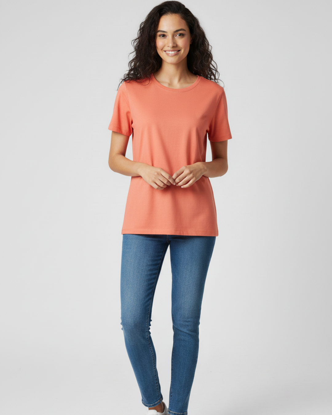 Women Soft Cotton Basic T-Shirt