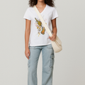 Women Soft Cotton Graphic White T-Shirt