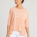 Women Soft Cotton Graphic Pink T-Shirt
