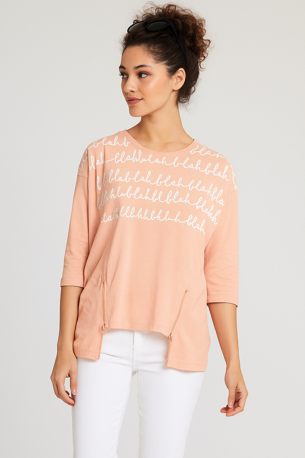 Women Soft Cotton Graphic Pink T-Shirt