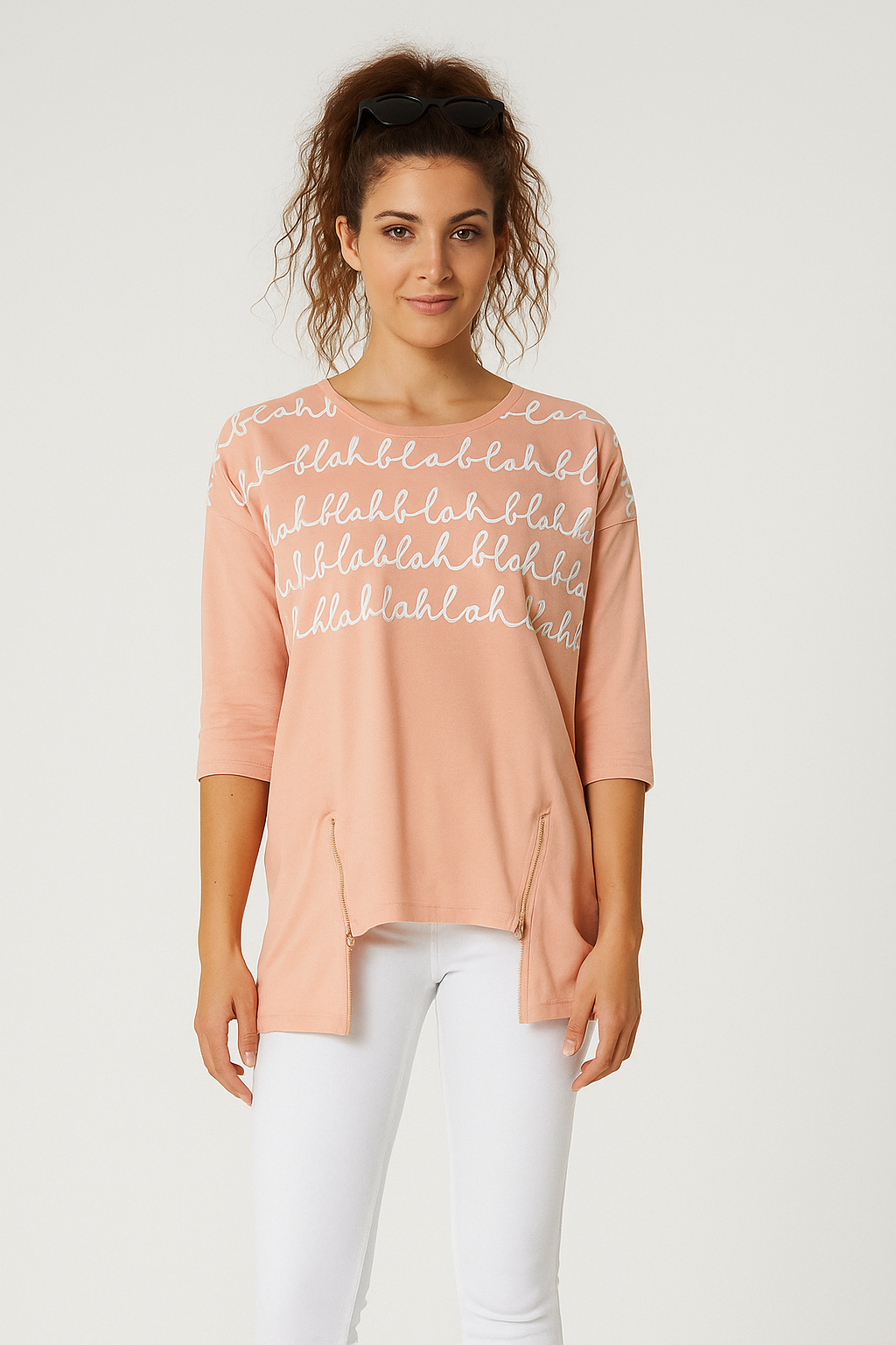 Women Soft Cotton Graphic Pink T-Shirt