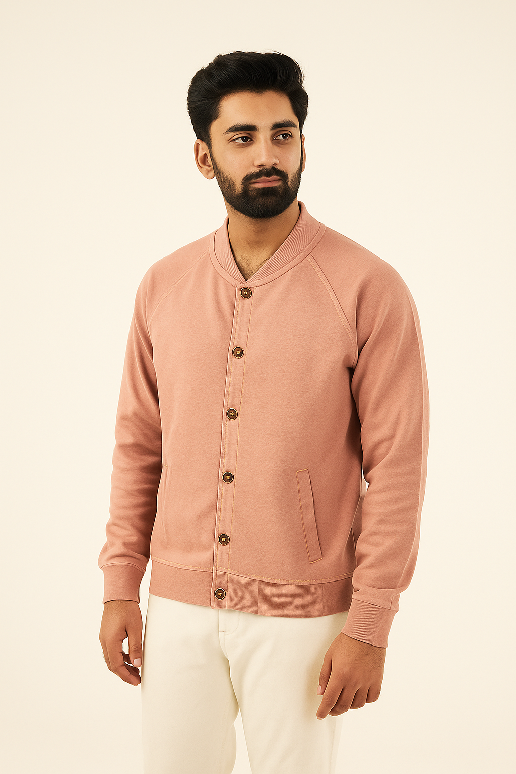 BUTTON SWEATSHIRT