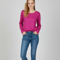 Girls Soft Cotton Full Sleeve Pink T-Shirt