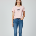 Women Soft Cotton Graphic T-Shirt pink