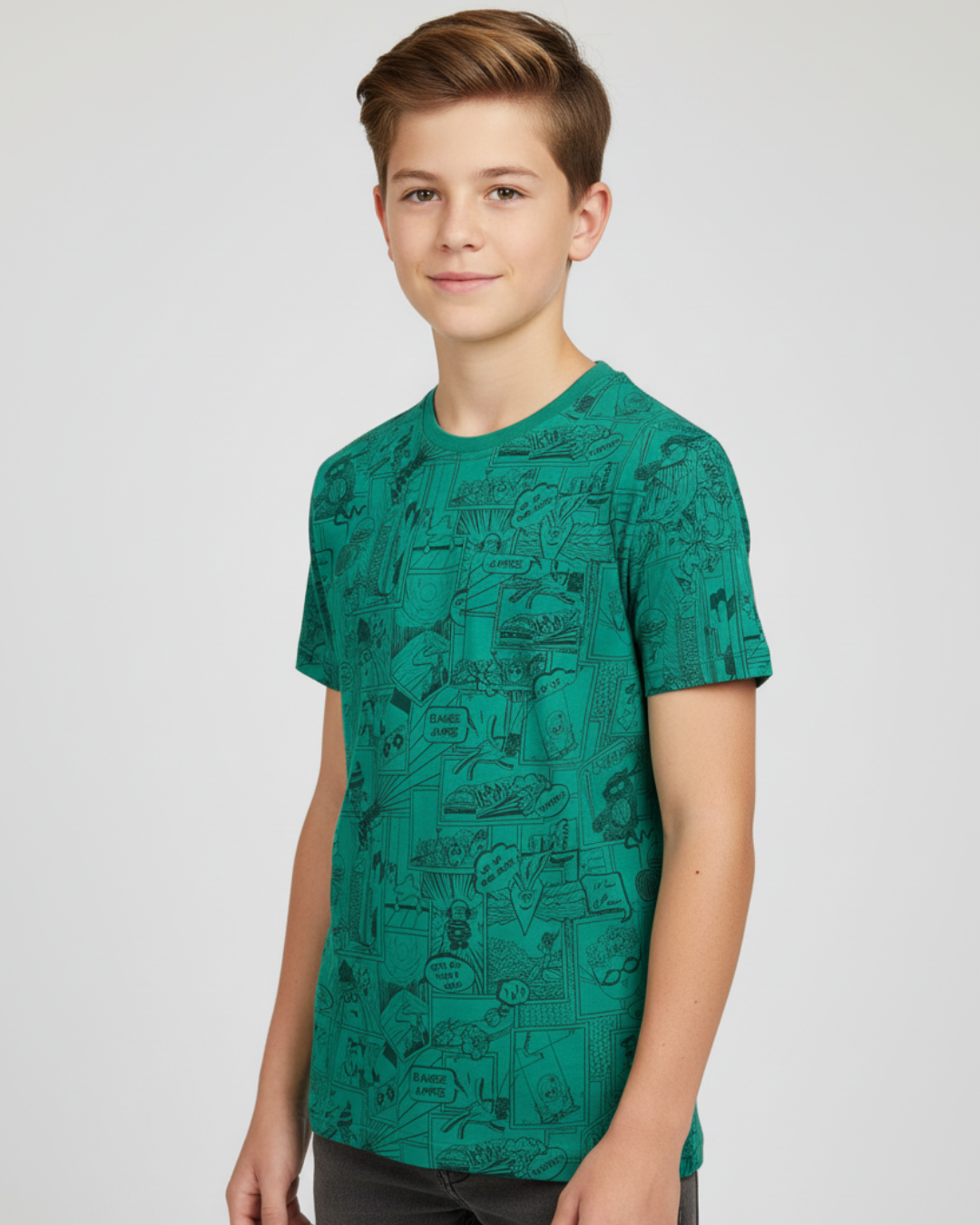 Dieto Citizens, Boy's T-Shirt (Spinach) USSB16-TEE-2