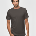Men Round Neck Charcoal Organic Cotton T-Shirts