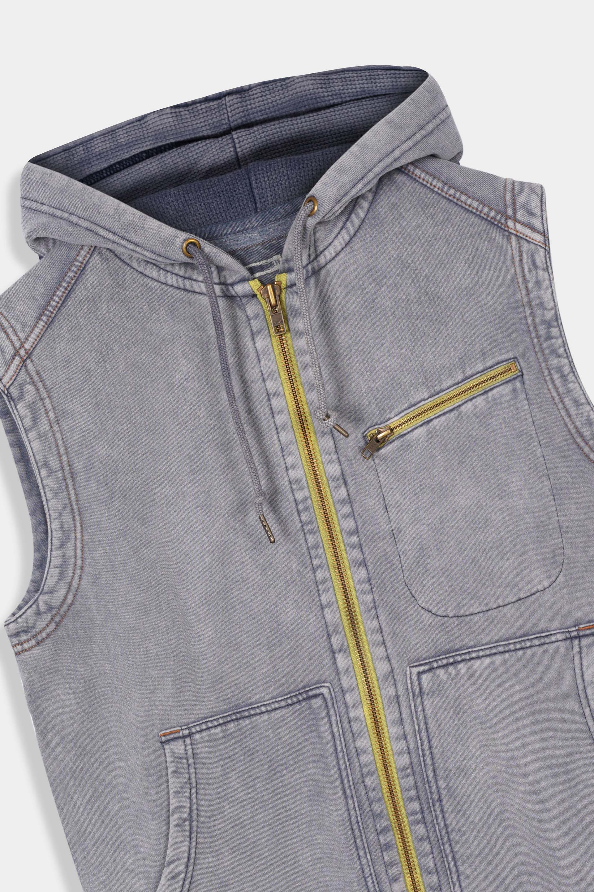 Washed Knit Vest HOODY