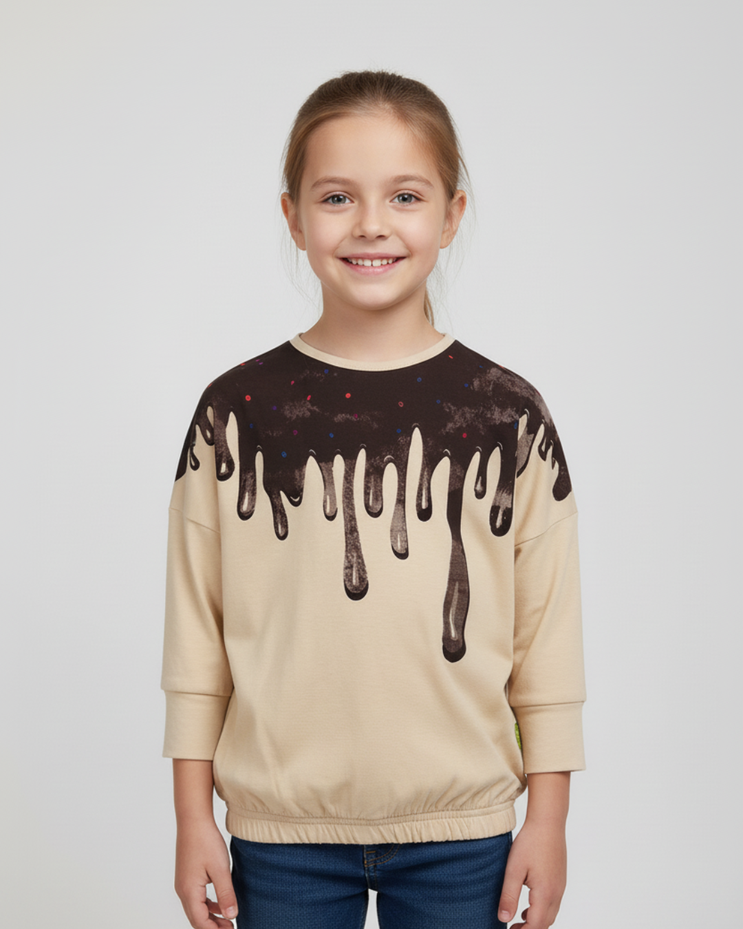 Syrup Trickle, Girl's Top (Chocolate) US-WGK-7
