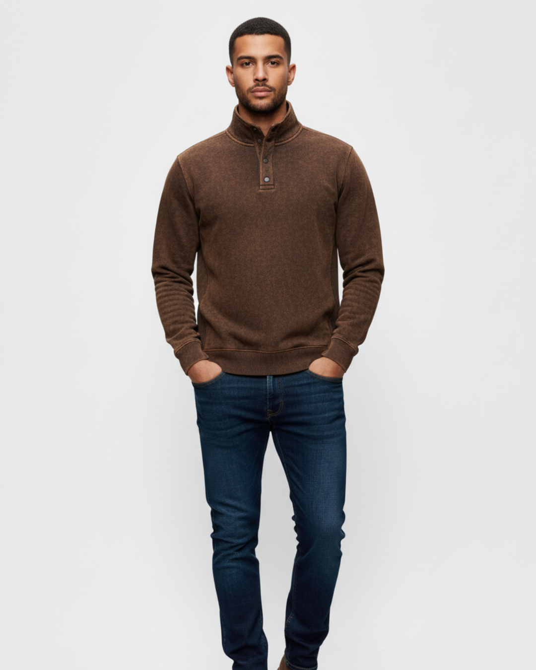 ONE BUTTON SWEATSHIRT