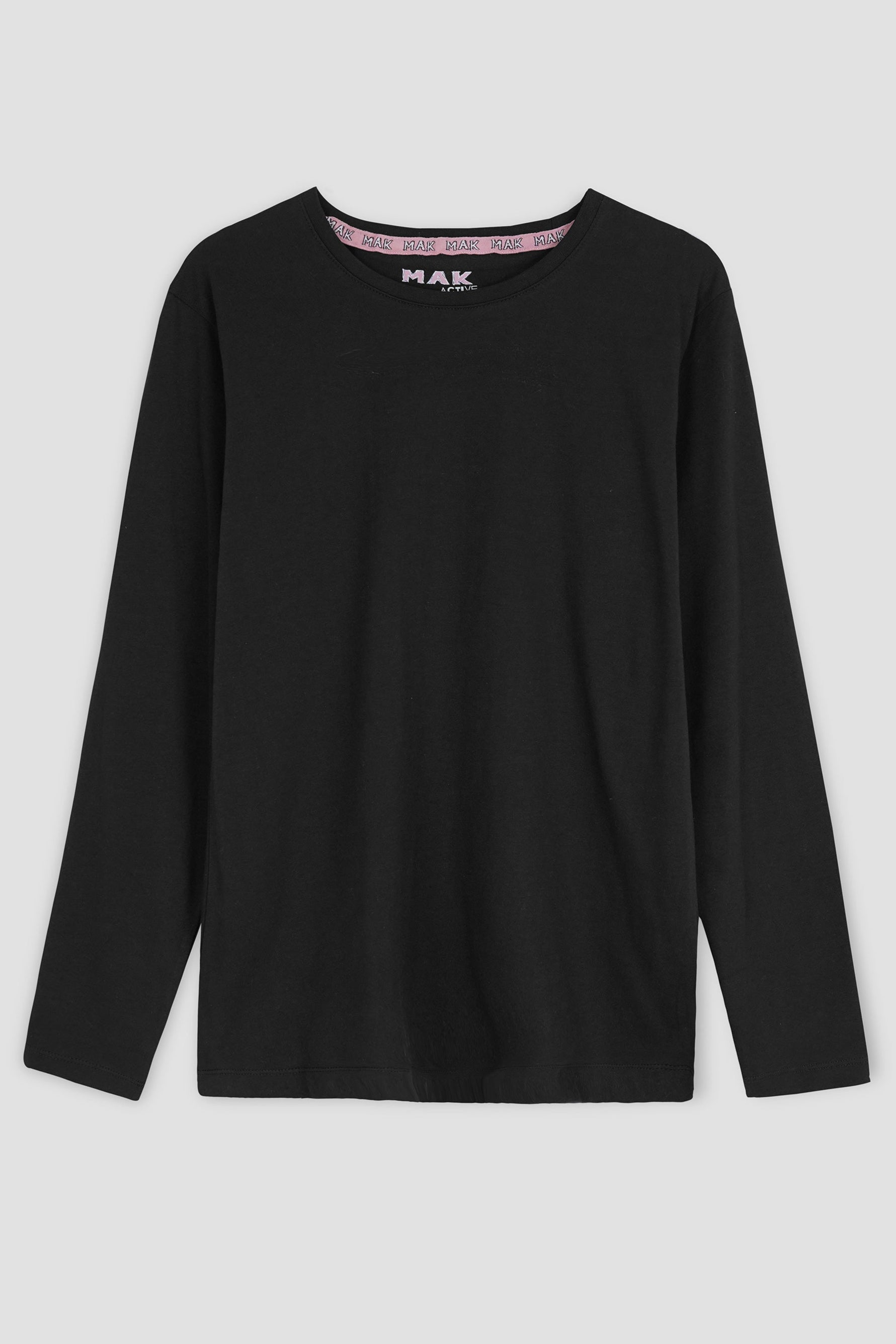 Black Soft Cotton Full Sleeve Women's T-Shirt
