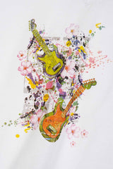 Women Soft Cotton Graphic White T-Shirt