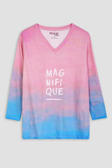 Tie & Dye Graphic Soft Cotton Women's T-Shirt pink/SKY