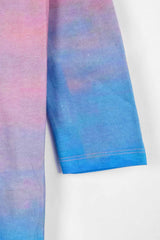 Tie & Dye Graphic Soft Cotton Women's T-Shirt pink/SKY