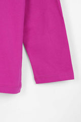Girls Soft Cotton Full Sleeve Pink T-Shirt